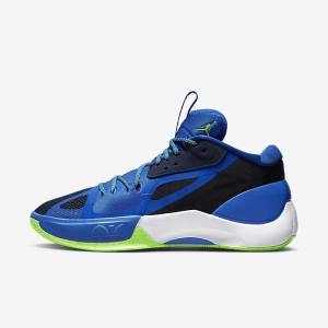 Nike Jordan Zoom Separate Basketbalschoenen Heren Donkerblauw Blauw Wit Groen | NK104HVR