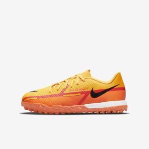 Nike Jr. Phantom GT2 Academy TF Older Turf Voetbalschoenen Kinderen Oranje Lichtrood Zwart | NK342UPW