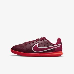 Nike Jr. Tiempo Legend 9 Club IC Older Indoor-Court Voetbalschoenen Kinderen Rood Lichtrood | NK987XPG