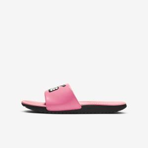 Nike Kawa Older Badslippers Kinderen Zwart Wit | NK358GOX