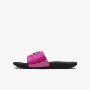 Nike Kawa SE Older Badslippers Kinderen Zwart | NK149PCS