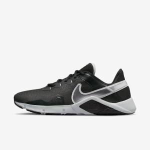 Nike Legend Essential 2 Fitness Schoenen Heren Zwart Metal Zilver Metal Grijs | NK063UYJ