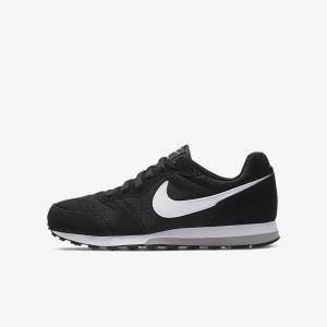 Nike MD Runner 2 Older Sneakers Kinderen Zwart Grijs Wit | NK096FGM