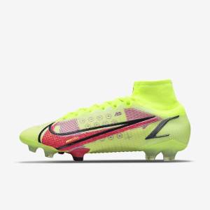 Nike Mercurial Superfly 8 Elite FG Firm-Grounds Voetbalschoenen Heren Zwart Lichtrood | NK278LCF