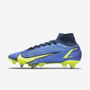 Nike Mercurial Superfly 8 Elite SG-Pro AC Soft-Ground Voetbalschoenen Dames Blauw | NK425KAH