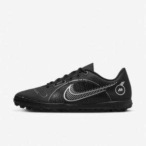 Nike Mercurial Vapor 14 Club TF Turf Voetbalschoenen Heren Zwart Grijs Metal Zilver | NK264ICZ