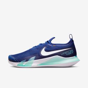 Nike NikeCourt React Vapor NXT Clay Court Tennisschoenen Heren Koningsblauw Blauw Turquoise Oranje Wit | NK409OPX