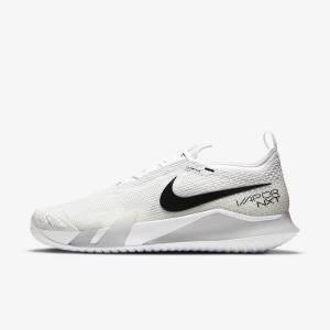 Nike NikeCourt React Vapor NXT Hard-Court Tennisschoenen Heren Wit Grijs Zwart | NK614OPT