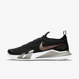 Nike NikeCourt React Vapor NXT Hard Court Tennisschoenen Dames Zwart Metal Rood Bruin Wit | NK827YEB