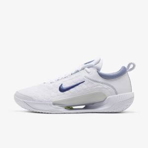 Nike NikeCourt Zoom NXT Hard Court Tennisschoenen Heren Wit Grijs Donkerblauw | NK381KDH