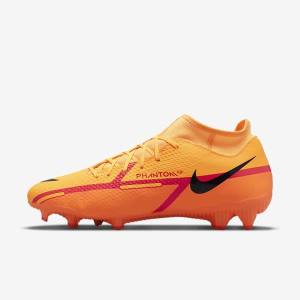 Nike Phantom GT2 Academy Dynamic Fit MG Multi-Ground Voetbalschoenen Heren Oranje Lichtrood Zwart | NK480ZLQ