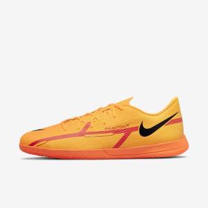 Nike Phantom GT2 Club IC Indoor Court Voetbalschoenen Dames Oranje Lichtrood Zwart | NK690FXY