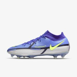 Nike Phantom GT2 Dynamic Fit Elite FG Firm-Ground Voetbalschoenen Dames Blauw Grijs | NK124ESV