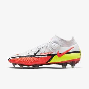 Nike Phantom GT2 Dynamic Fit Elite FG Firm-Ground Voetbalschoenen Dames Wit Lichtrood | NK314FWL