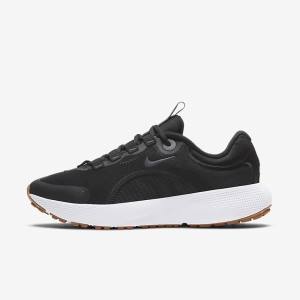 Nike React Escape Run Weg Hardloopschoenen Dames Zwart Donkergrijs Wit Zwart | NK540HAW