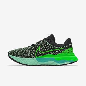 Nike React Infinity Run 3 By You Custom Weg Hardloopschoenen Heren Zwart Groen | NK802VAE