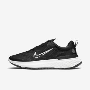 Nike React Miler 2 Shield Weatherised Weg Hardloopschoenen Heren Zwart Lichtgrijs Platina | NK149TKF