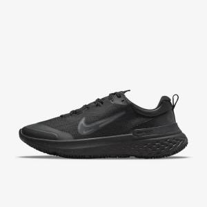 Nike React Miler 2 Shield Weatherised Weg Hardloopschoenen Heren Zwart Donkergrijs Zwart | NK915CHS