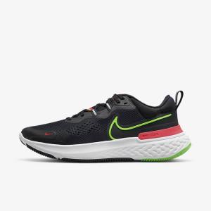 Nike React Miler 2 Weg Hardloopschoenen Heren Zwart Rood Wit Groen | NK432HPY