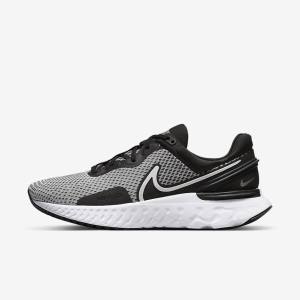 Nike React Miler 3 Weg Hardloopschoenen Heren Wit Zwart Metal Zilver | NK653RJG