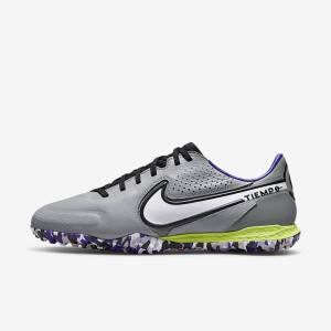 Nike React Tiempo Legend 9 Pro TF Turf Voetbalschoenen Dames Lichtgrijs Wit | NK291ZPK