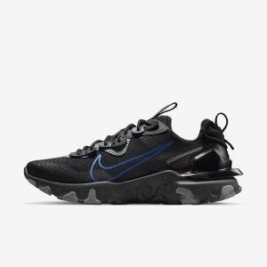 Nike React Vision Sneakers Heren Zwart Donkergrijs Koningsblauw | NK076QFP