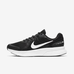 Nike Run Swift 2 Weg Hardloopschoenen Heren Zwart Donkergrijs Wit | NK672WHK