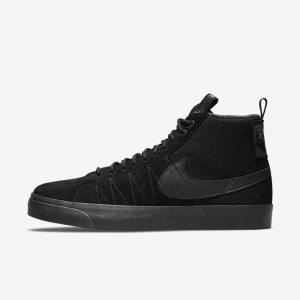 Nike SB Zoom Blazer Mid Premium Skateschoenen Dames Zwart Donkergrijs | NK429AMY