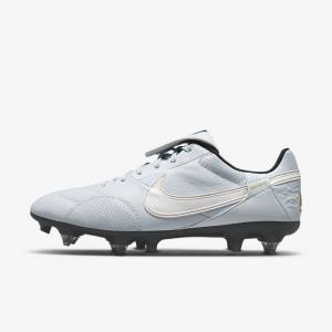 Nike The Premier 3 SG-PRO Anti-Clog Traction Soft-Ground Voetbalschoenen Heren Platina Zwart Metal Goud Wit | NK074IFZ