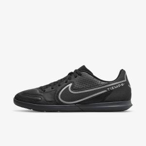 Nike Tiempo Legend 9 Club IC Indoor-Court Voetbalschoenen Heren Zwart Donkergrijs | NK015GKL