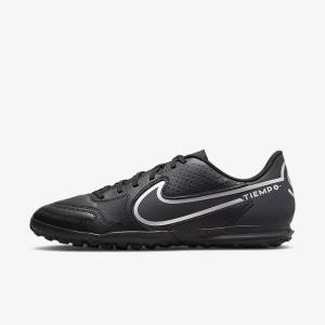 Nike Tiempo Legend 9 Club TF Turf Voetbalschoenen Dames Zwart Donkergrijs | NK743POA