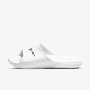 Nike Victori One Shower Badslippers Heren Wit Zwart | NK206LWX