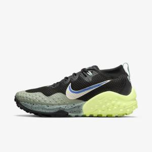 Nike Wildhorse 7 Trail Hardloopschoenen Dames Olijfgroen Lichtcitroen | NK365DZI