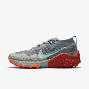 Nike Wildhorse 7 Trail Hardloopschoenen Heren Grijs Olijfgroen Blauw Mintgroen | NK895ENM