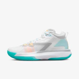 Nike Zion 1 Basketbalschoenen Heren Wit Oranje Turquoise Zwart | NK049EOW