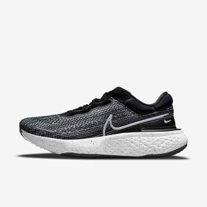 Nike ZoomX Invincible Run Flyknit Weg Hardloopschoenen Heren Wit Zwart Wit | NK704VCW