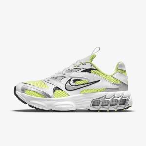 Nike Zoom Air Fire Sneakers Dames Wit Lichtcitroen Zwart Metal Zilver | NK427CGY